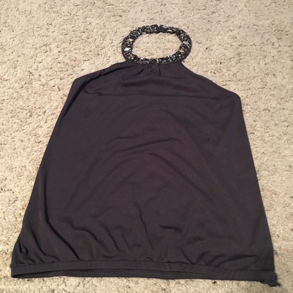 Express halter top, jewel collar, size small